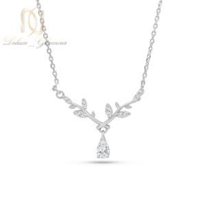 گردنبند نقره زنانه مدل شاخه و اشک