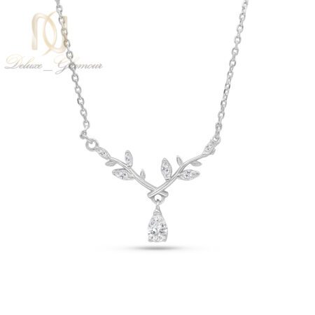 گردنبند نقره زنانه مدل شاخه و اشک
