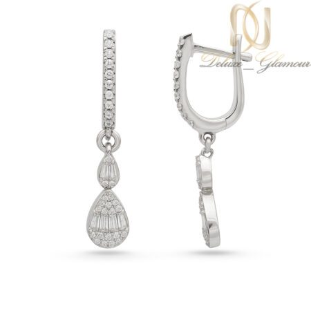 گوشواره نقره زنانه طرح اشک