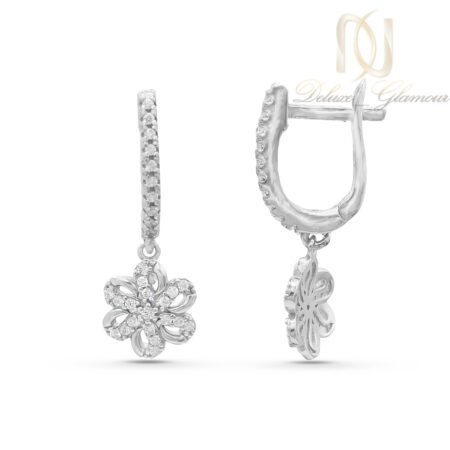 گوشواره نقره زنانه طرح گل