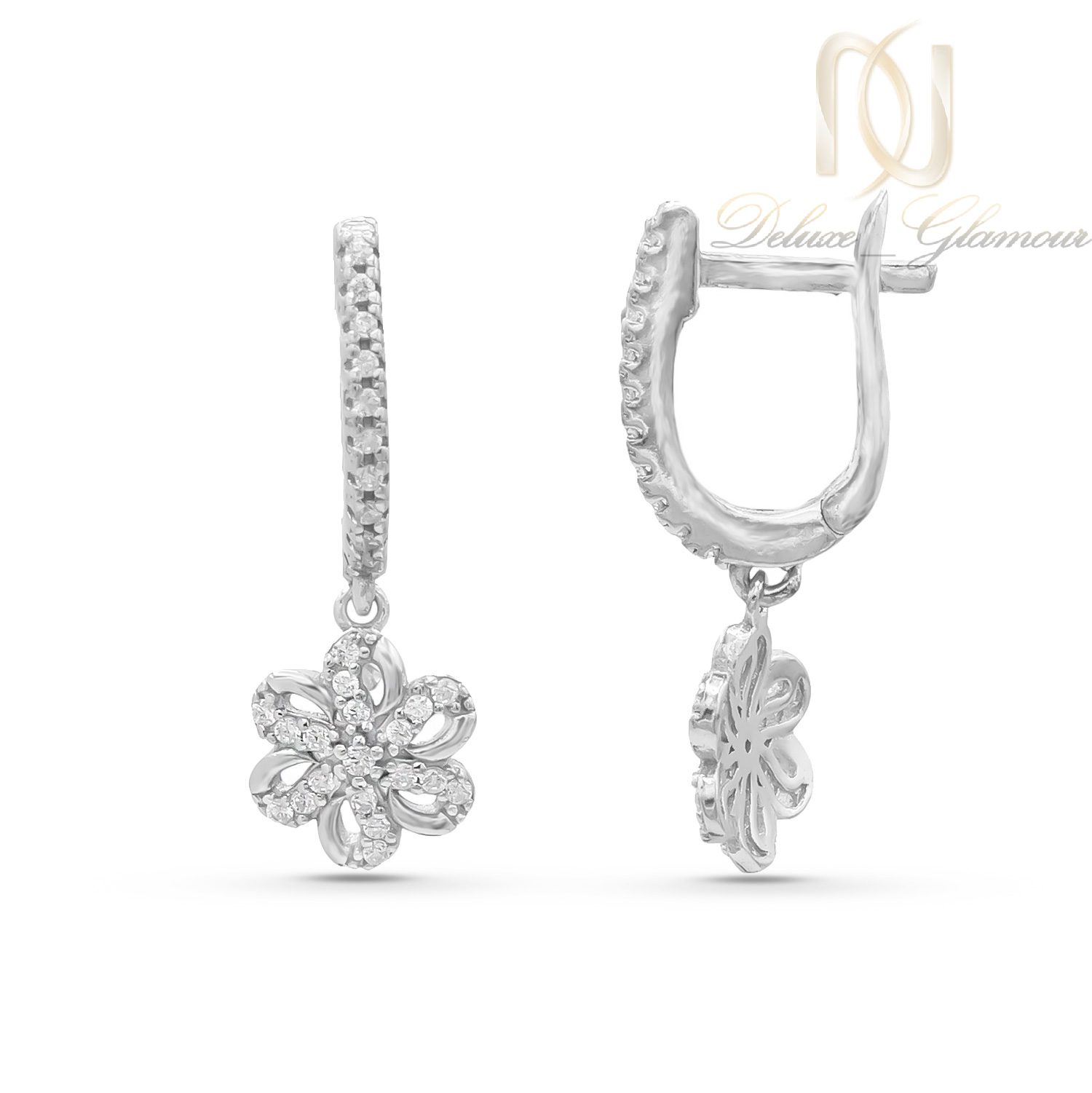 گوشواره نقره زنانه طرح گل