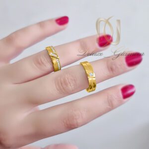 حلقه ست نقره عیار 925 طلایی خاص