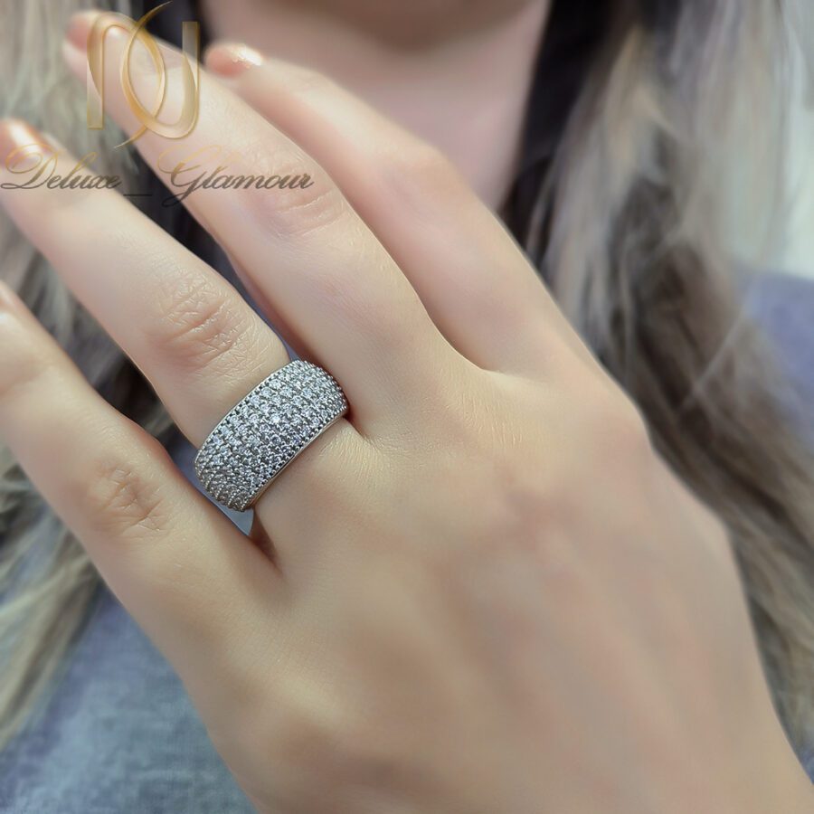 انگشتر نقره زنانه نگین دار حلقه ای