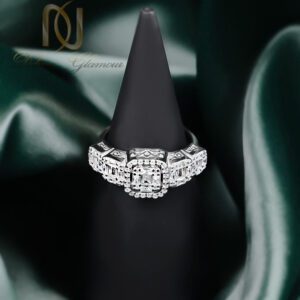 انگشتر نقره زنانه امرالدکات