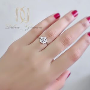 انگشتر نقره دخترانه گل سفید