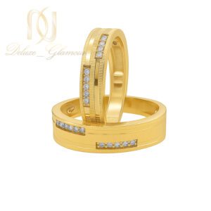 حلقه ست نقره ازدواج طلایی