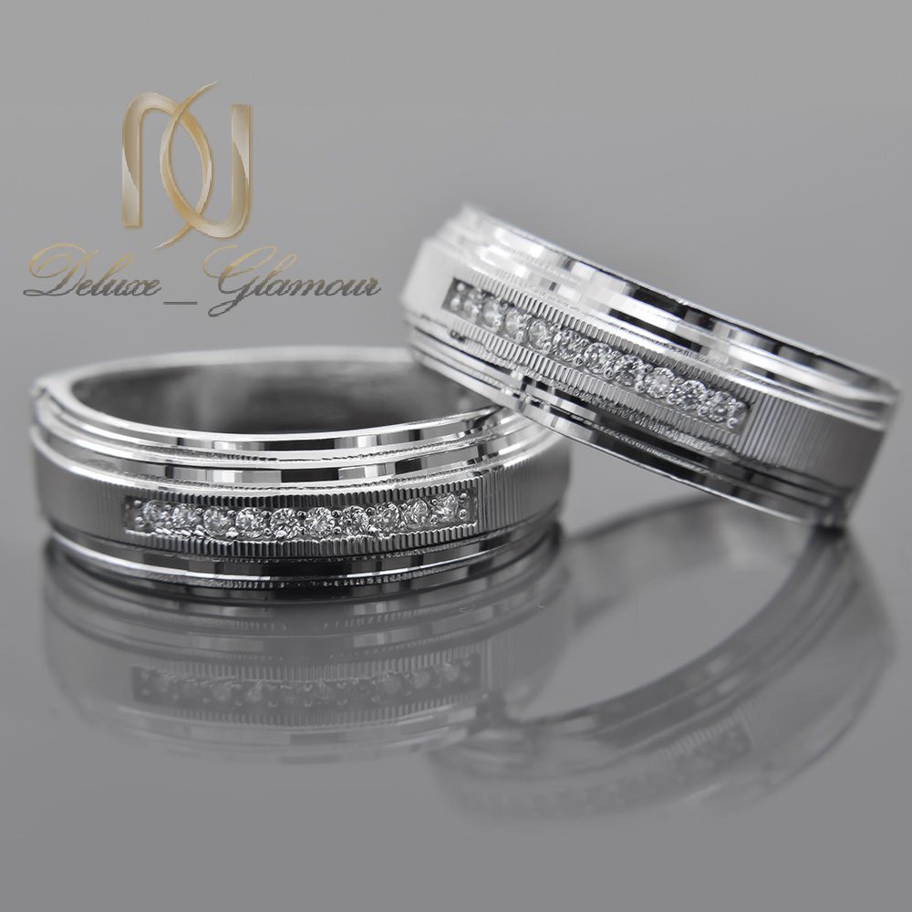 حلقه ست نقره نامزدی نگین دار