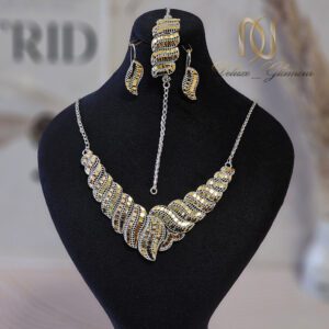 سرویس نقره زنانه تراش خامه ای دو رنگ