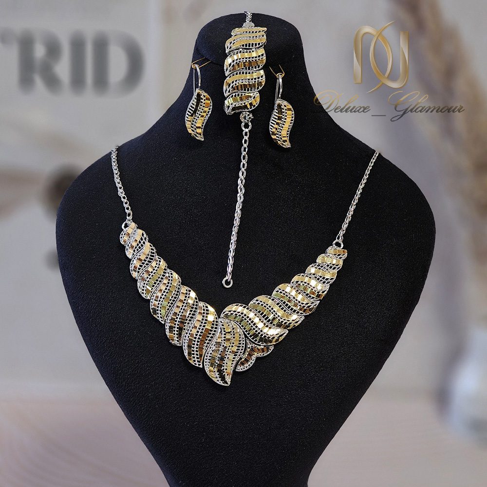 سرویس نقره زنانه تراش خامه ای دو رنگ