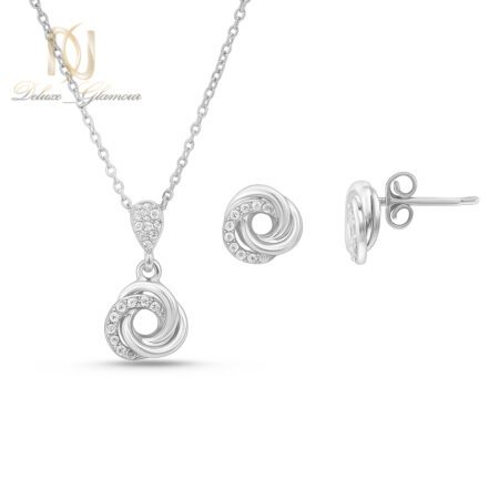 نیم ست نقره زنانه طرح طلا