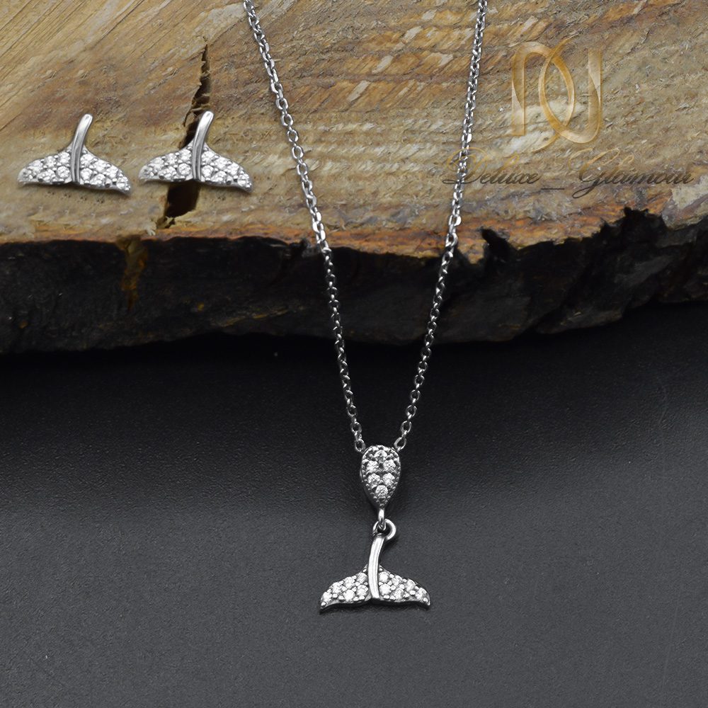 نیم ست نقره زنانه دم نهنگ وال