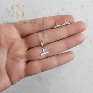 نیم ست نقره زنانه دم ماهی نهنگ وال