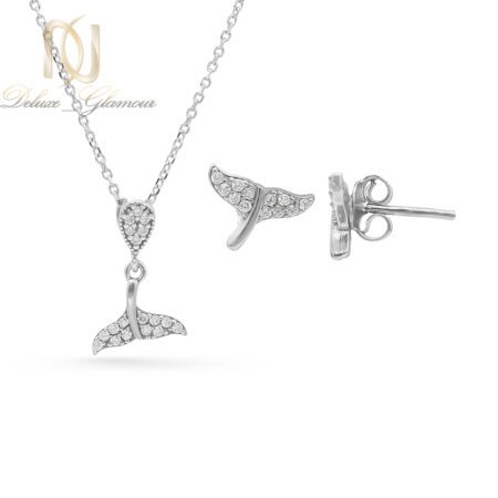 نیم ست نقره زنانه دم نهنگ