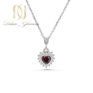 گردنبند نقره زنانه قلب قرمز