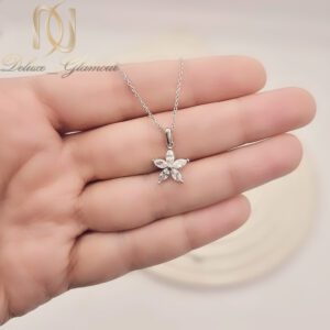 گردنبند نقره زنانه مدل گل ظریف