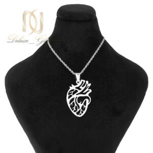 گردنبند نقره مدل قلب لیزری