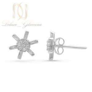 گوشواره نقره میخی طرح خورشید