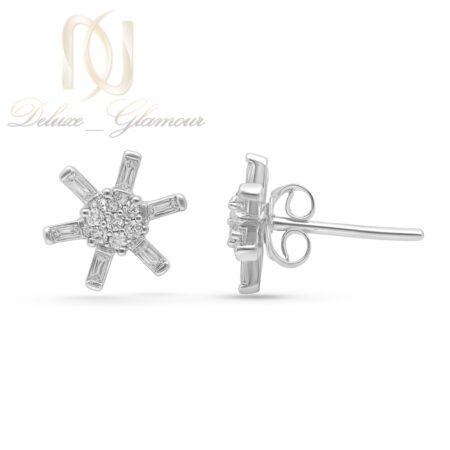 گوشواره نقره میخی طرح خورشید