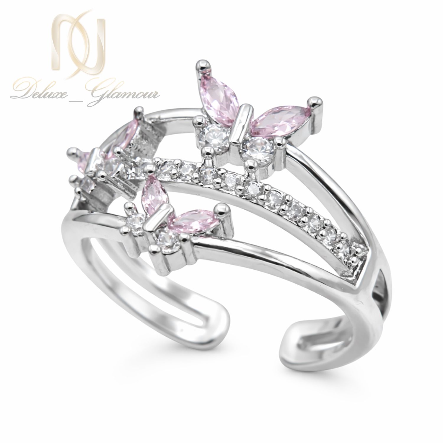 انگشتر زنانه استیل مدل پروانه