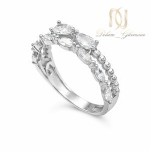 انگشتر نقره زنانه دو رج مدل پاپیون