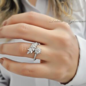 انگشتر نقره زنانه فلاور و خوشه