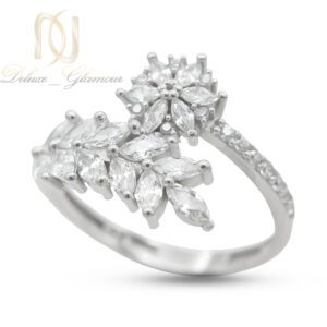 انگشتر نقره زنانه طرح فلاور و خوشه