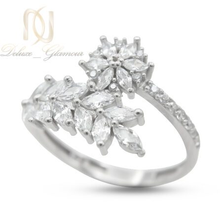 انگشتر نقره زنانه طرح فلاور و خوشه