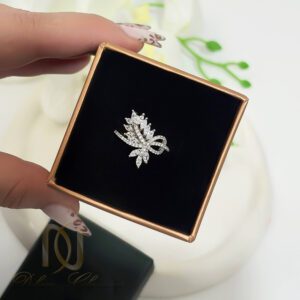 انگشتر نقره زنانه مدل شاخه نگین مارکیز