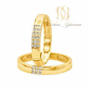 حلقه ست نقره نامزدی طلایی