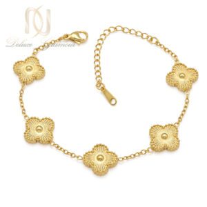 دستبند زنانه استیل ونکلیف طلایی