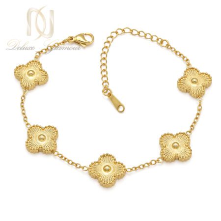 دستبند زنانه استیل ونکلیف طلایی