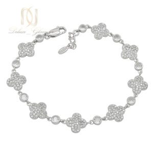 دستبند نقره زنانه ونکلیف نگین سفید