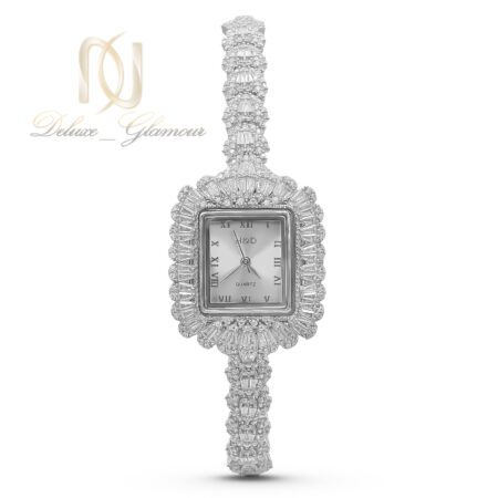 ساعت نقره زنانه H&D جواهری مستطیلی