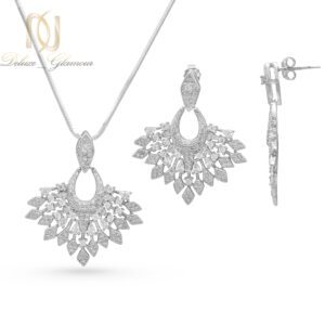 نیم ست زنانه نقره خارجی طرح طلا