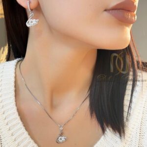 نیم ست نقره زنانه طرح قو