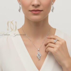 نیم ست نقره زنانه مدل موج