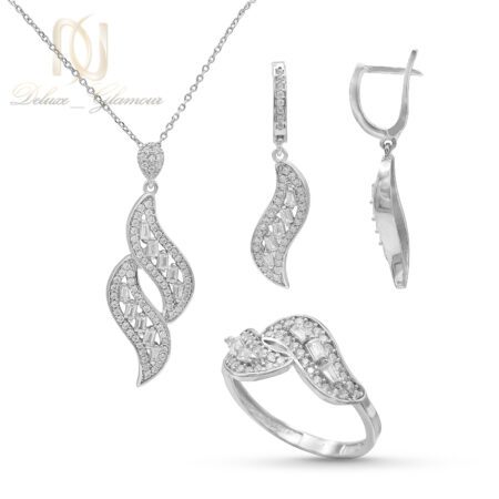 نیم  ست نقره زنانه مدل موج