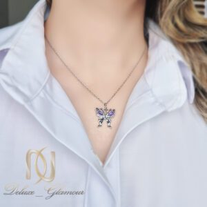 گردنبند زنانه استیل پروانه شیک