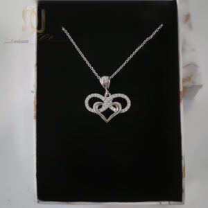 گردنبند نقره قلب و بی نهایت