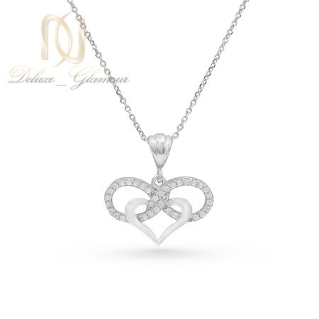 گردنبند نقره زنانه قلب و بی نهایت