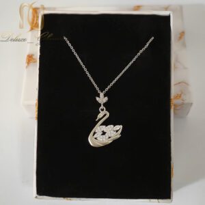 گردنبند نقره زنانه پرنده قو ظریف