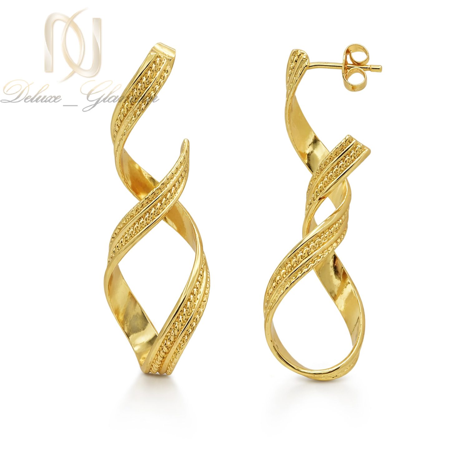 گوشواره زنانه استیل طلایی