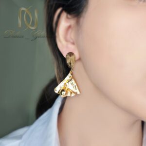 گوشواره زنانه مثلثی طلایی فشن
