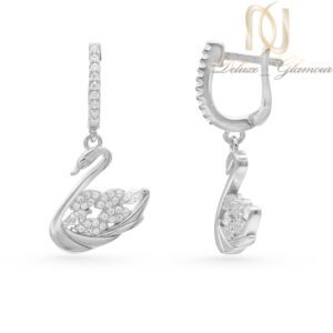 گوشواره نقره زنانه مدل قو