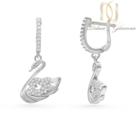 گوشواره نقره زنانه مدل قو