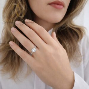 انگشتر زنانه استیل تک نگین فری سایز
