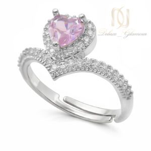 انگشتر استیل زنانه قلب صورتی