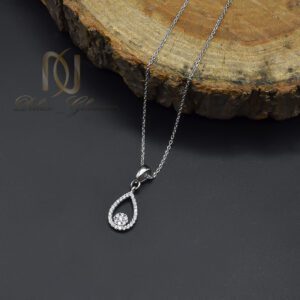 گردنبند نقره زنانه اشک و فلاور ظریف