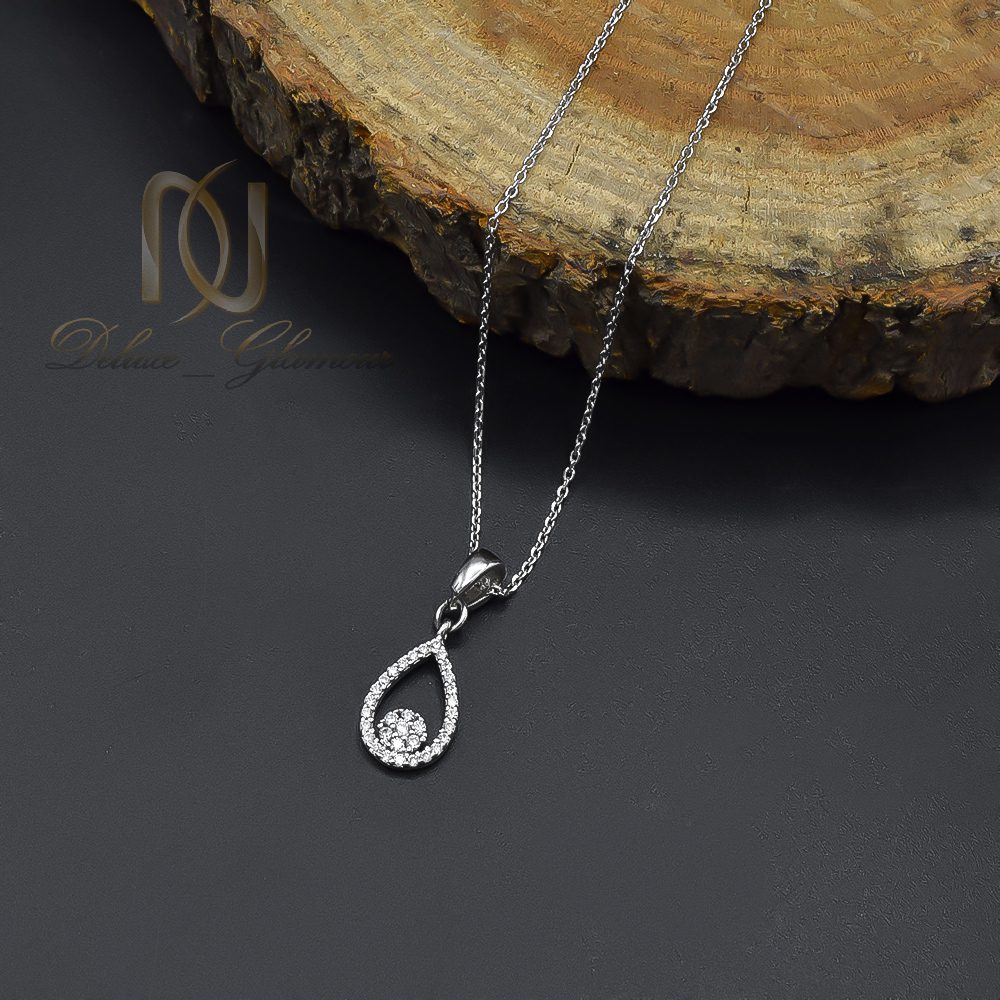 گردنبند نقره زنانه اشک و فلاور ظریف
