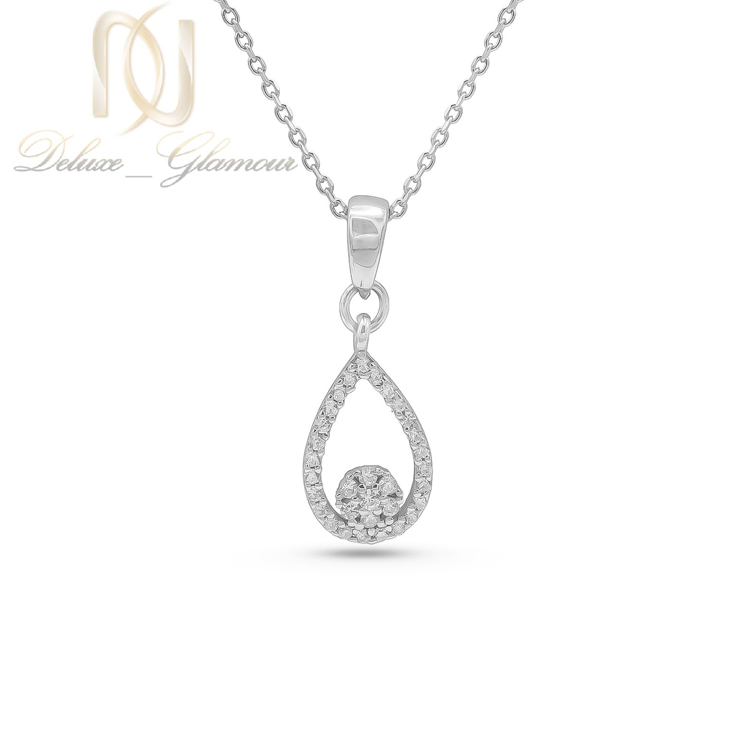 گردنبند نقره زنانه اشک و فلاور